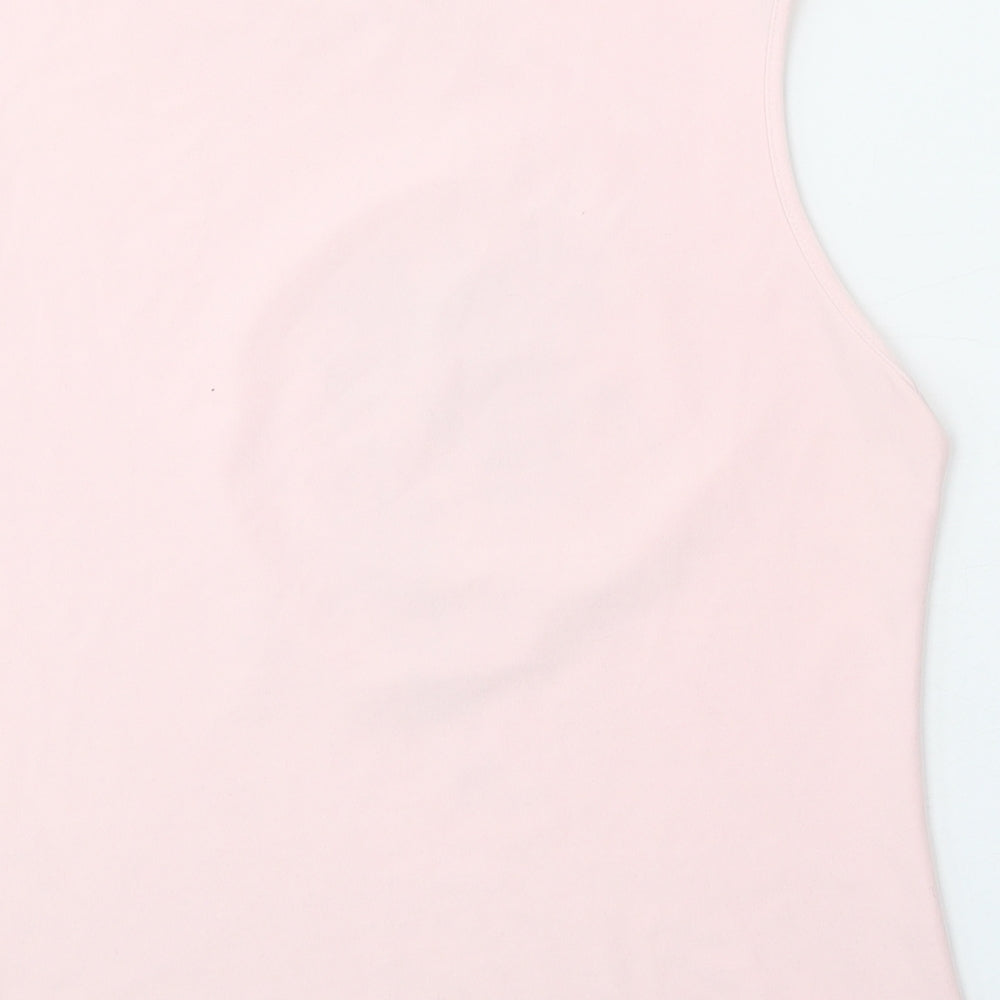 Atmosphere Womens Pink Polyester Basic Tank Size 18 Round Neck - Flower Detail
