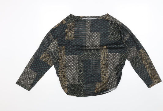 Womens UK Size L Preworn Green Pullover Jumper