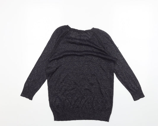 Gap Womens Blue Round Neck Cotton Pullover Jumper Size S