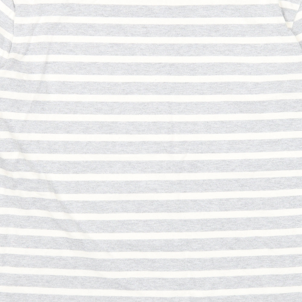 Gap Womens Grey Striped Cotton Pullover Sweatshirt Size M Pullover