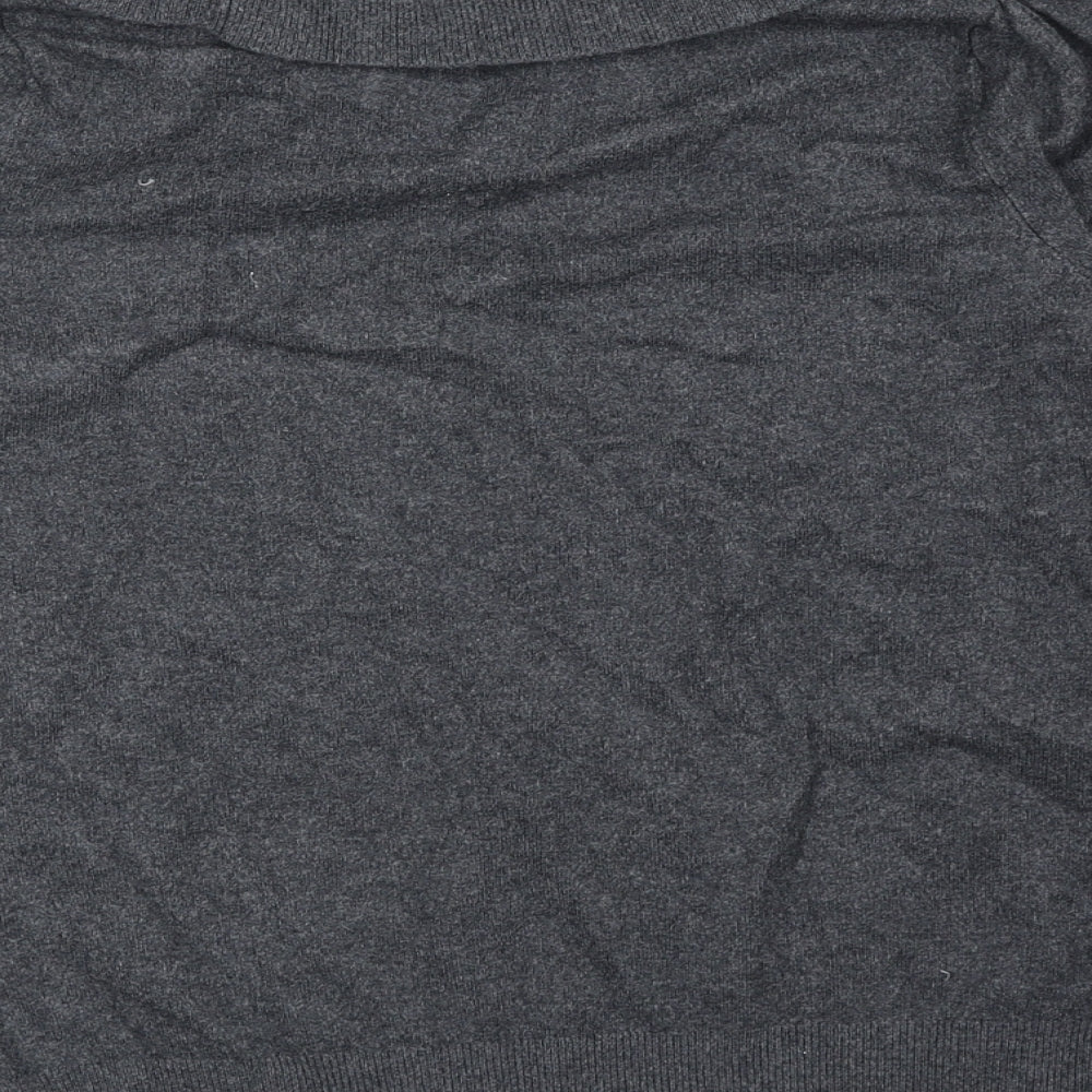 Womens UK Size 14 Marks and Spencer Grey Henley Jumper