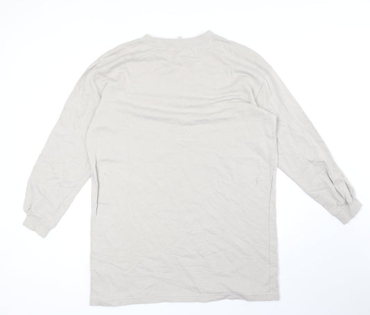 Divided Womens Beige Cotton Jumper Dress Size L Round Neck Pullover