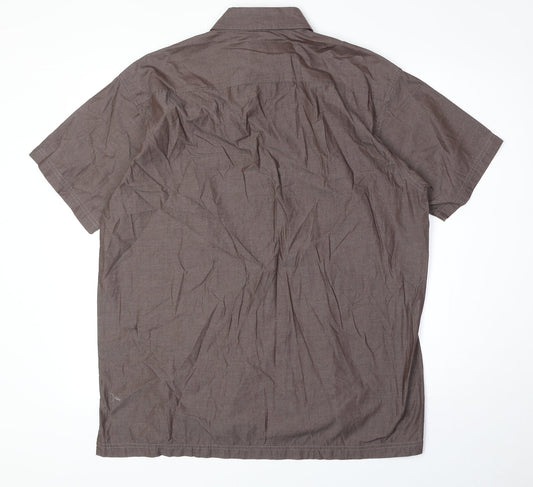 Womens UK Size 16 Kenneth Cole Brown Basic Button-Up