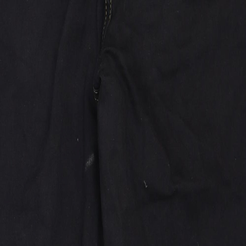 ASOS Womens Black Cotton Straight Jeans Size 28 in Regular Zip