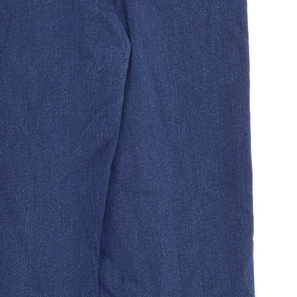 Denim & Co. Womens Blue Cotton Skinny Jeans Size 14 L28 in Regular Zip