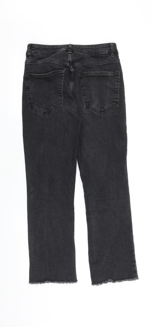 George Womens Black Cotton Bootcut Jeans Size 28 in L25 in Regular Zip