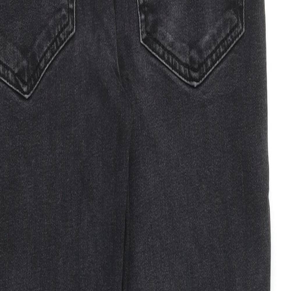 George Womens Black Cotton Bootcut Jeans Size 28 in L25 in Regular Zip