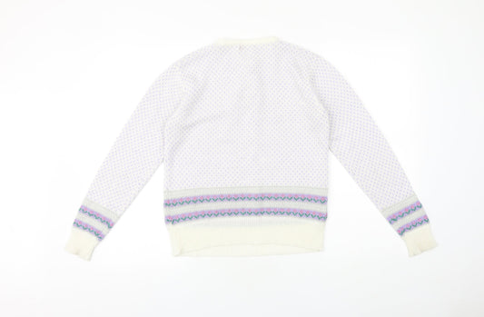 Womens UK Size M Preworn Purple Pullover Jumper