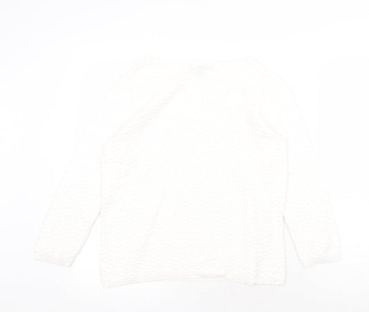 Womens UK Size 10 Bonmarché White Pullover Jumper