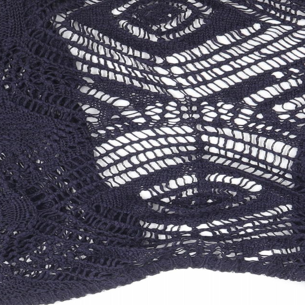 George Womens Blue V-Neck Cotton Cardigan Jumper Size 8 - Size 8-10