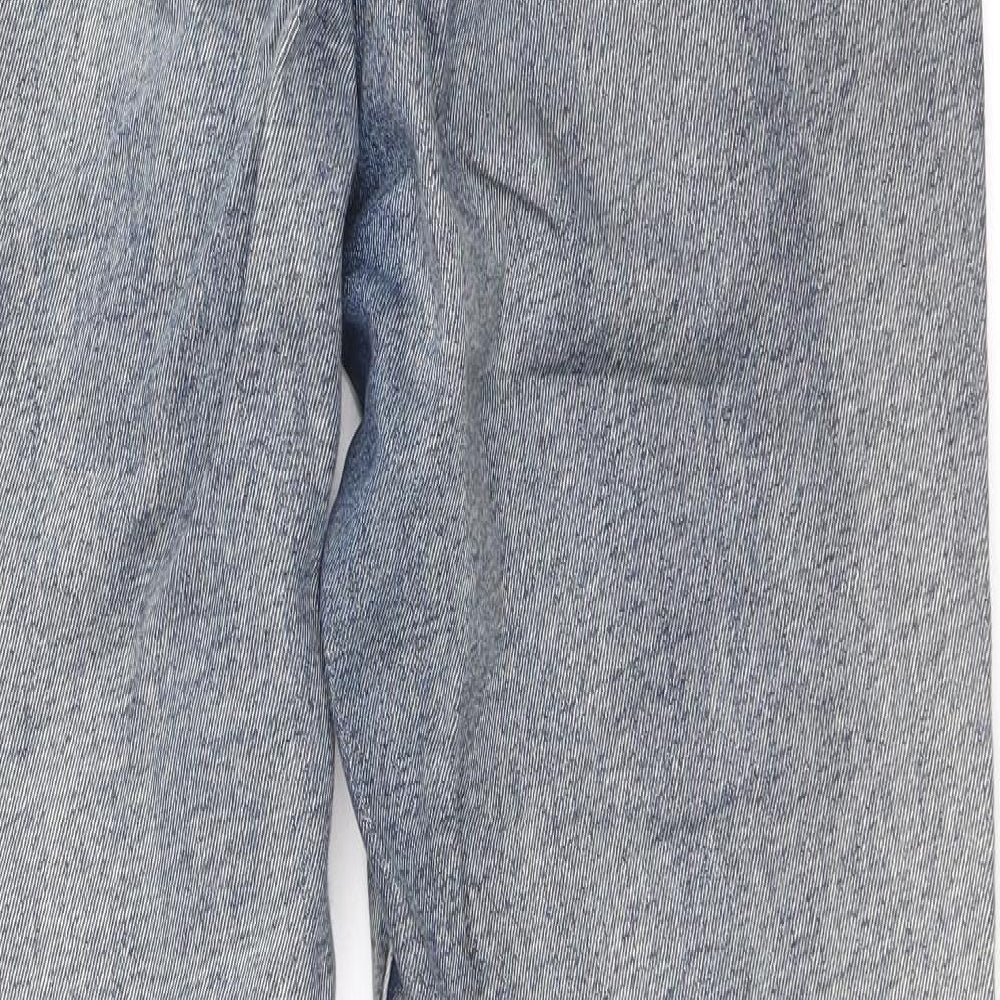 Missguided Womens Blue Cotton Skinny Jeans Size 8 Regular Zip - Vintage Wash