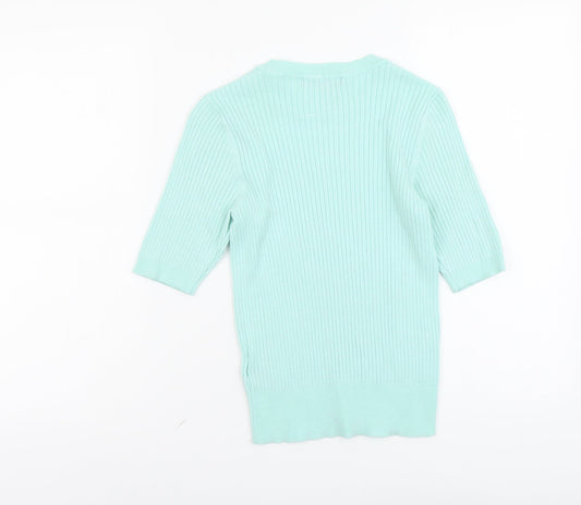 Womens UK Size 8 Marks and Spencer Green Pullover Jumper