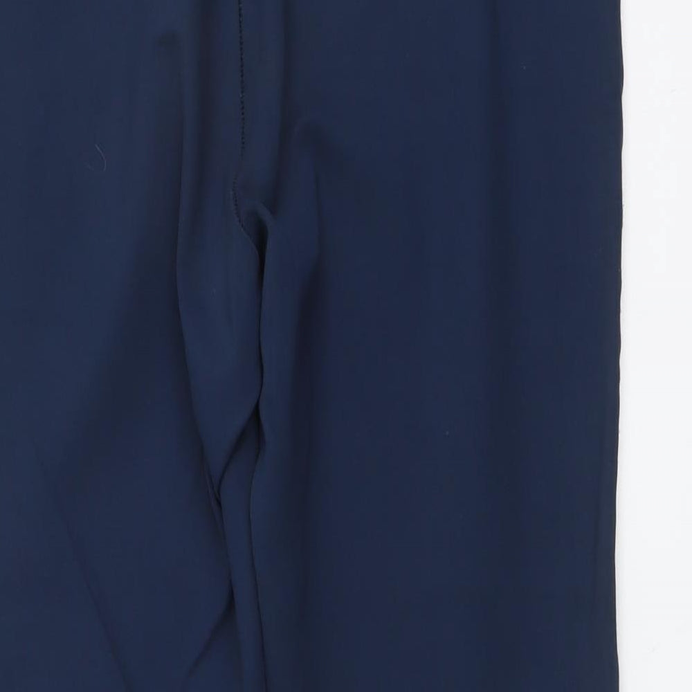 George Womens Blue Viscose Trousers Size 16 L24 in Regular