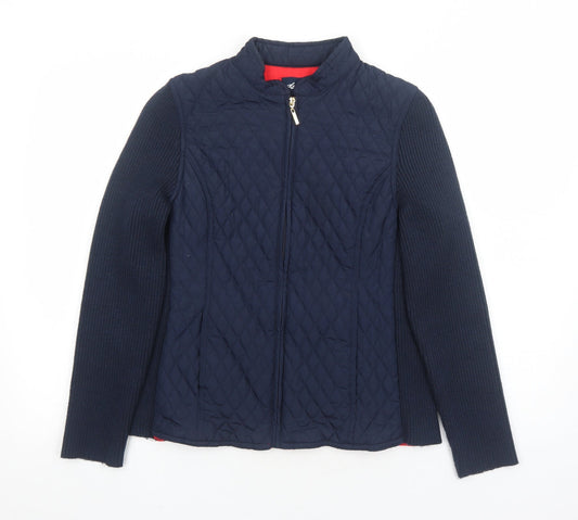 Womens UK Size 12 DASH Blue Quilted Coat