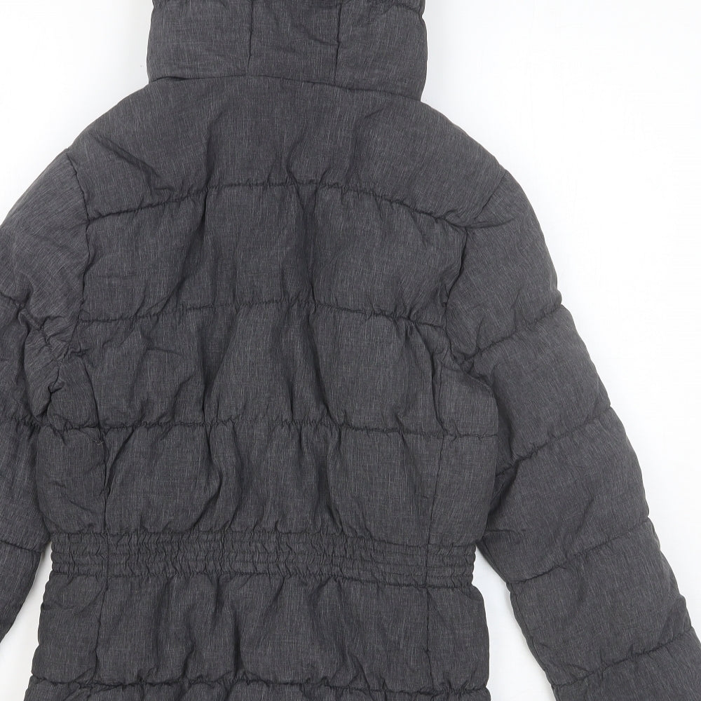 Womens UK Size 8 H&M Grey Puffer Jacket