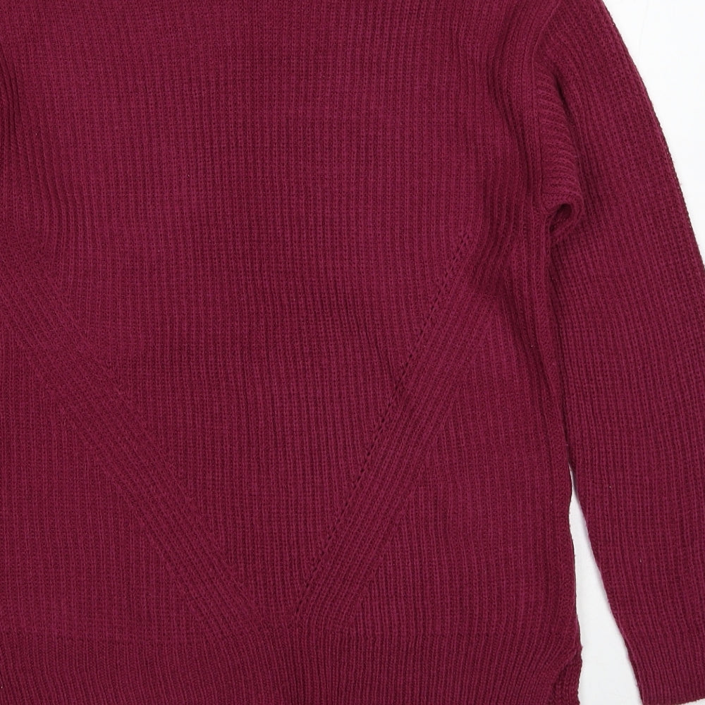 Womens UK Size S Peacocks Purple Pullover Jumper