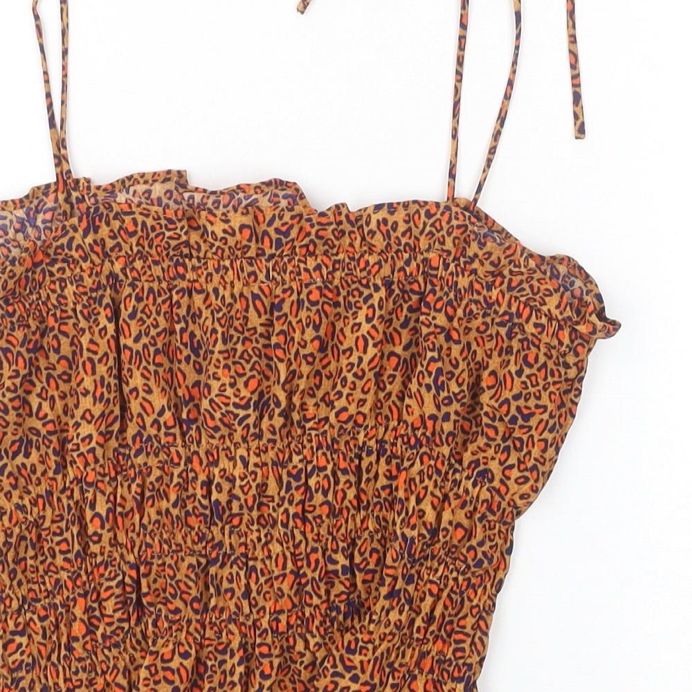 Womens UK Size 6 Topshop Brown Camisole Tank