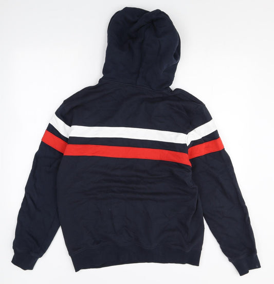 H&M Womens Multicoloured Colourblock 100% Cotton Full Zip Hoodie Size M Pullover