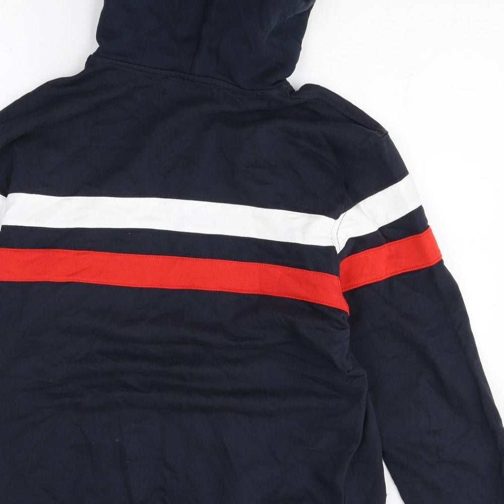 H&M Womens Multicoloured Colourblock 100% Cotton Full Zip Hoodie Size M Pullover