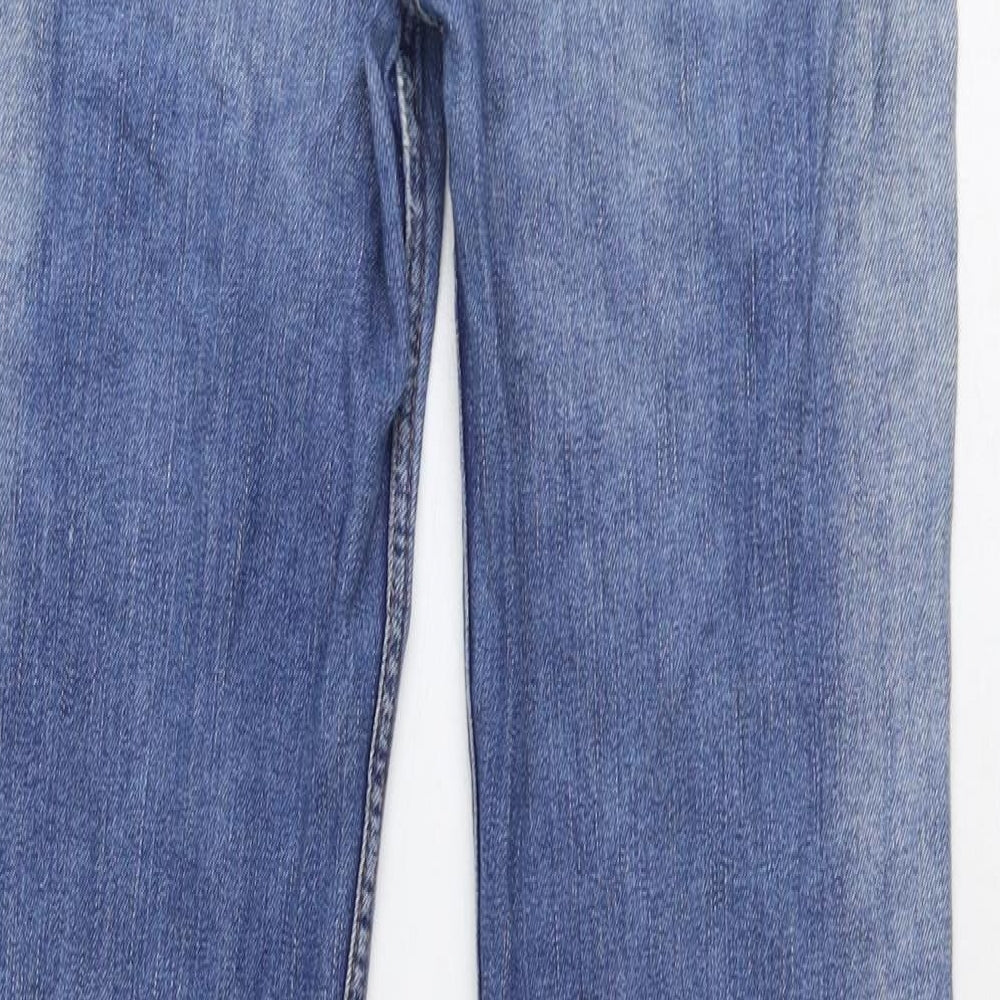 H&M Mens Blue Cotton Skinny Jeans Size 26 in Regular Zip