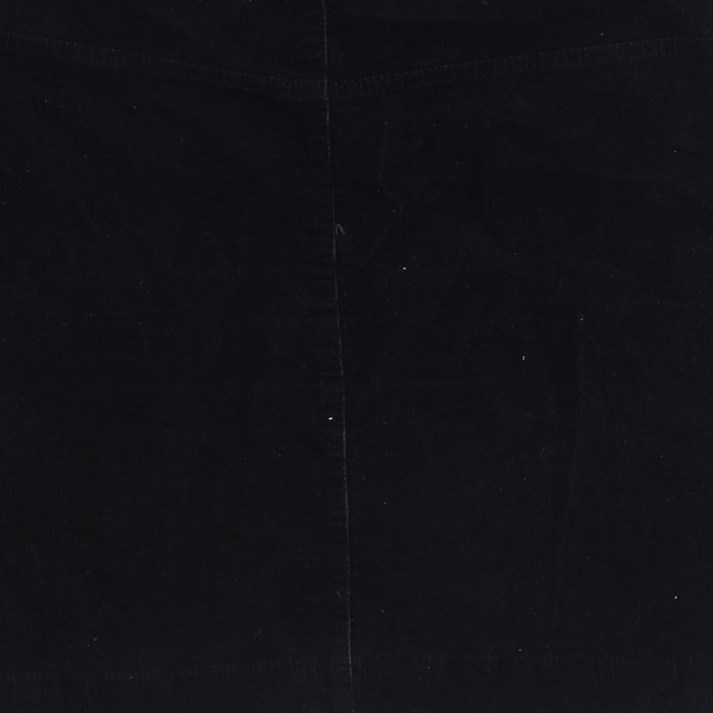 M&Co Womens Black Cotton Straight & Pencil Skirt Size 12 Zip