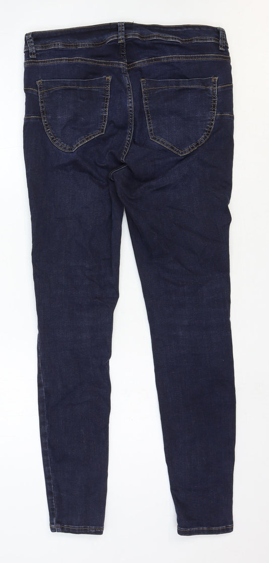 Very Womens Blue Cotton Skinny Jeans Size 36 in Regular Zip