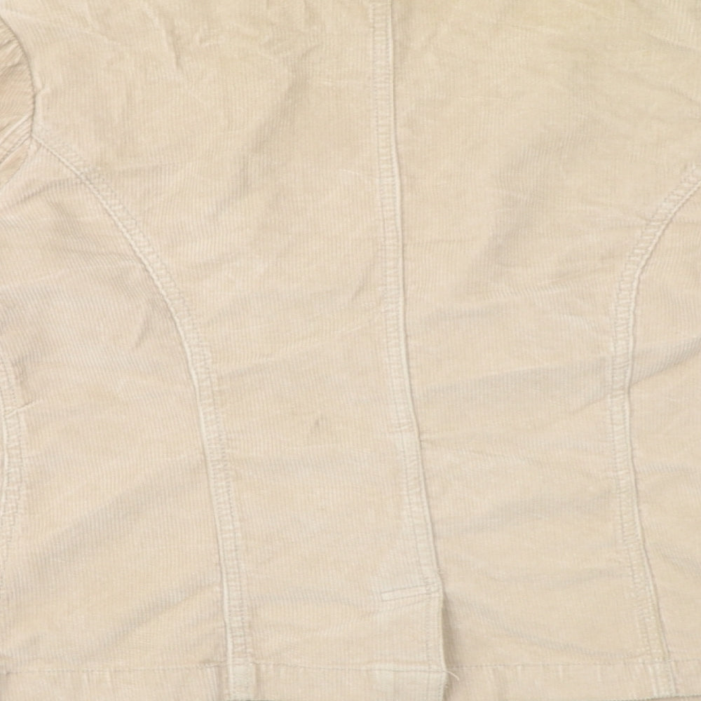 Womens UK Size 10 Moto Beige Jacket