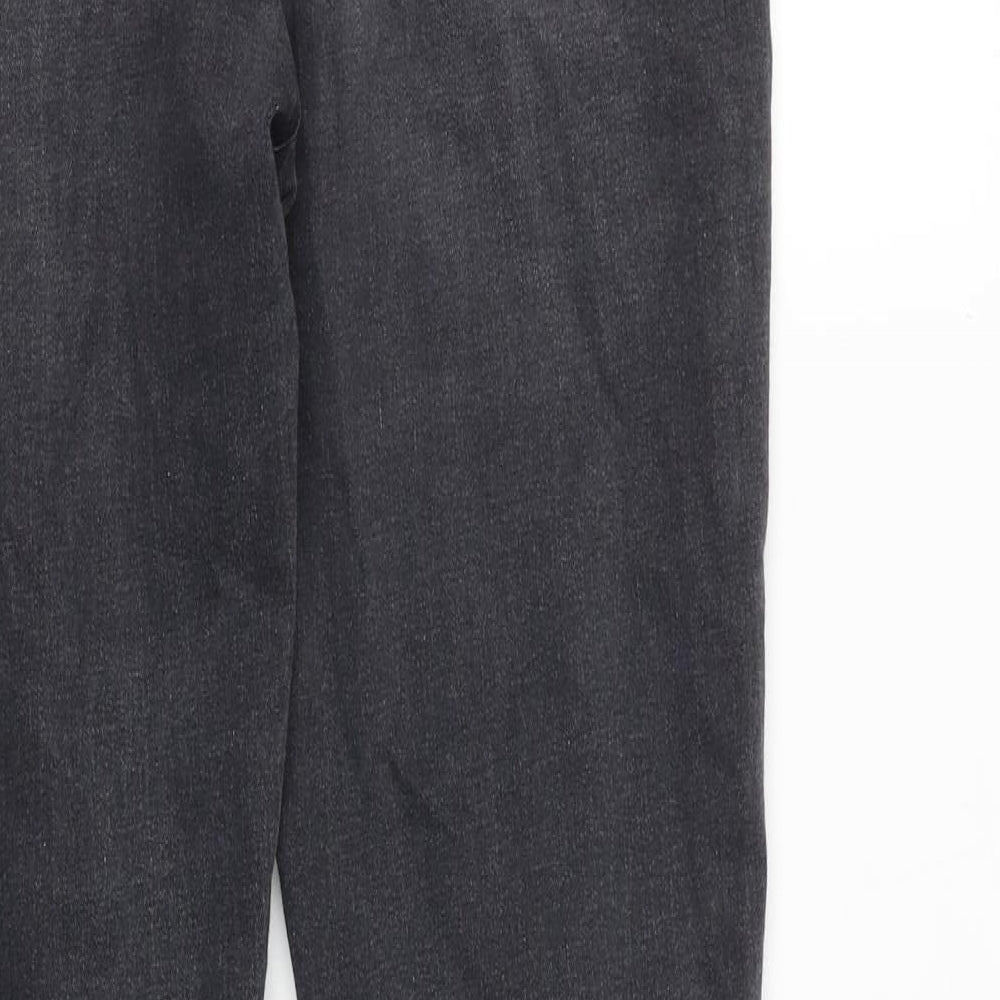 FOREVER 21 Womens Black Cotton Skinny Jeans Size 28 in Slim Zip