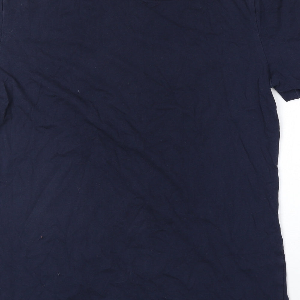 Reebok Mens Blue Polyester T-Shirt Size S Round Neck