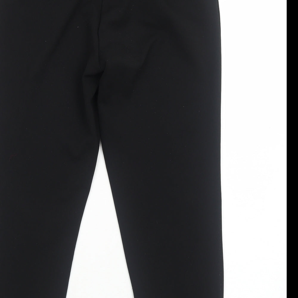 Womens UK Size S Terranova Regular Fit Black Trousers