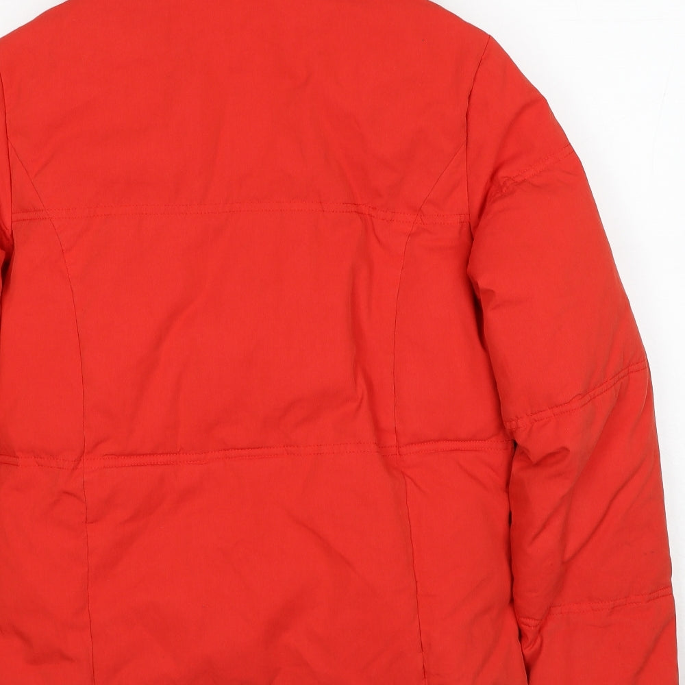 Womens UK Size 12 Topshop Red Puffer Jacket