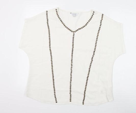 Womens UK Size 16 Nightingales White Basic Blouse