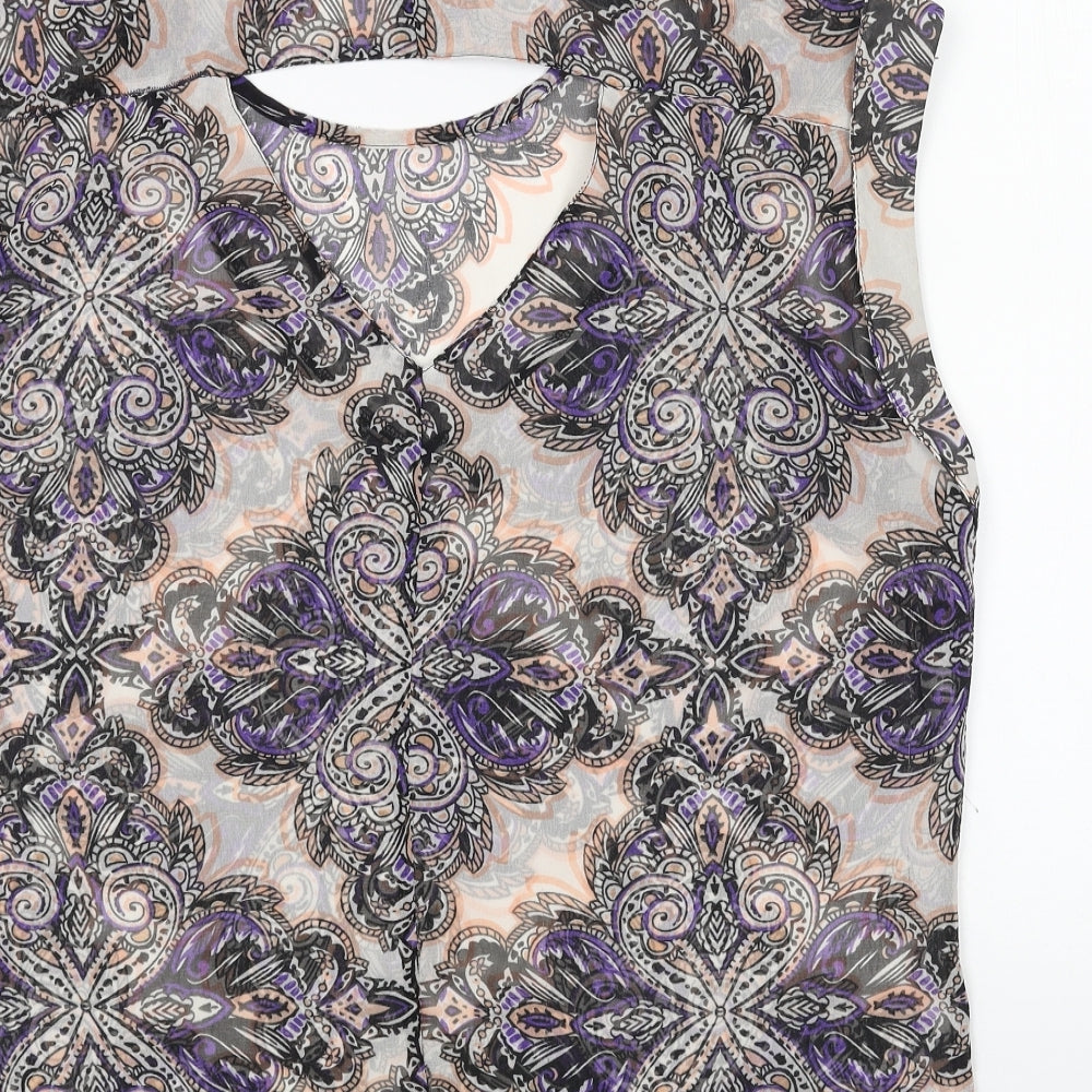 Womens UK Size 18 BHS Multicoloured Basic Blouse