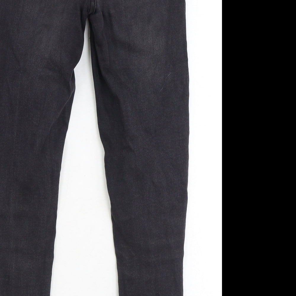 Nine Womens Black Cotton Skinny Jeans Size 6 Regular Zip