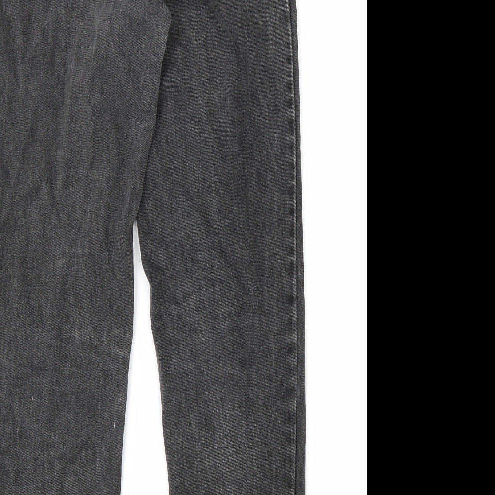 Santana Womens Grey Cotton Tapered Jeans Size 28 L28 in Regular Zip