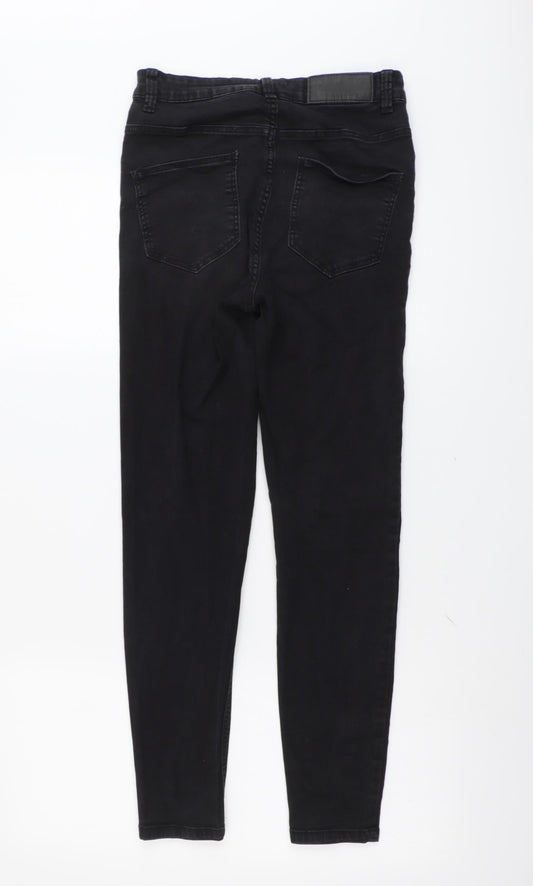 Noisy may Womens Grey Cotton Skinny Jeans Size 28 in L28 in Regular Button