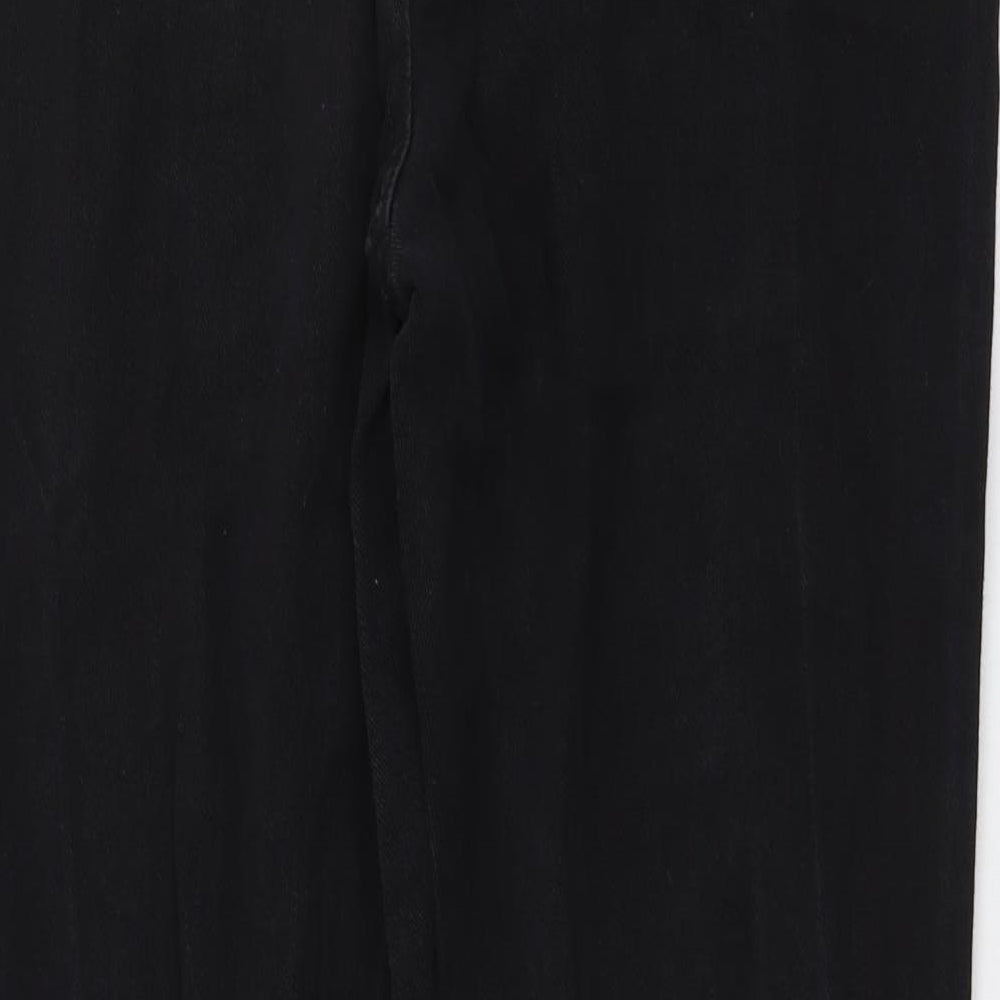 I SAW IT FIRST Womens Black Cotton Tapered Jeans Size 12 L26 in Regular Button