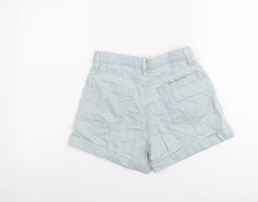 Gap Womens Blue Cotton Basic Shorts Size 25 in L3 in Regular Button