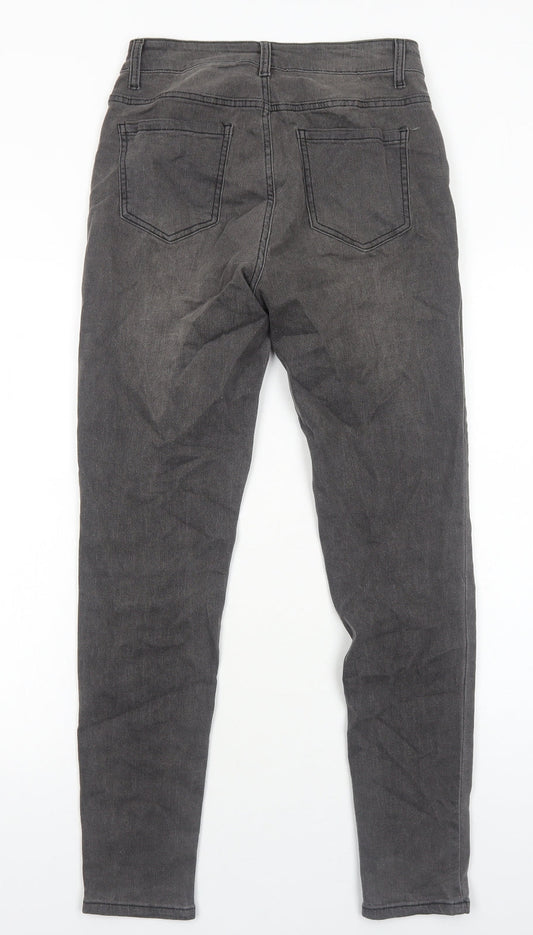 SheIn Womens Grey Cotton Skinny Jeans Size M Regular Zip