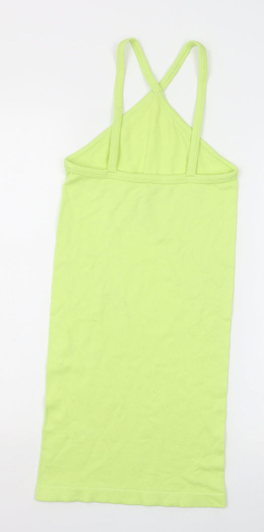 Primark Womens Green Nylon Bodycon Size XS Halter Pullover
