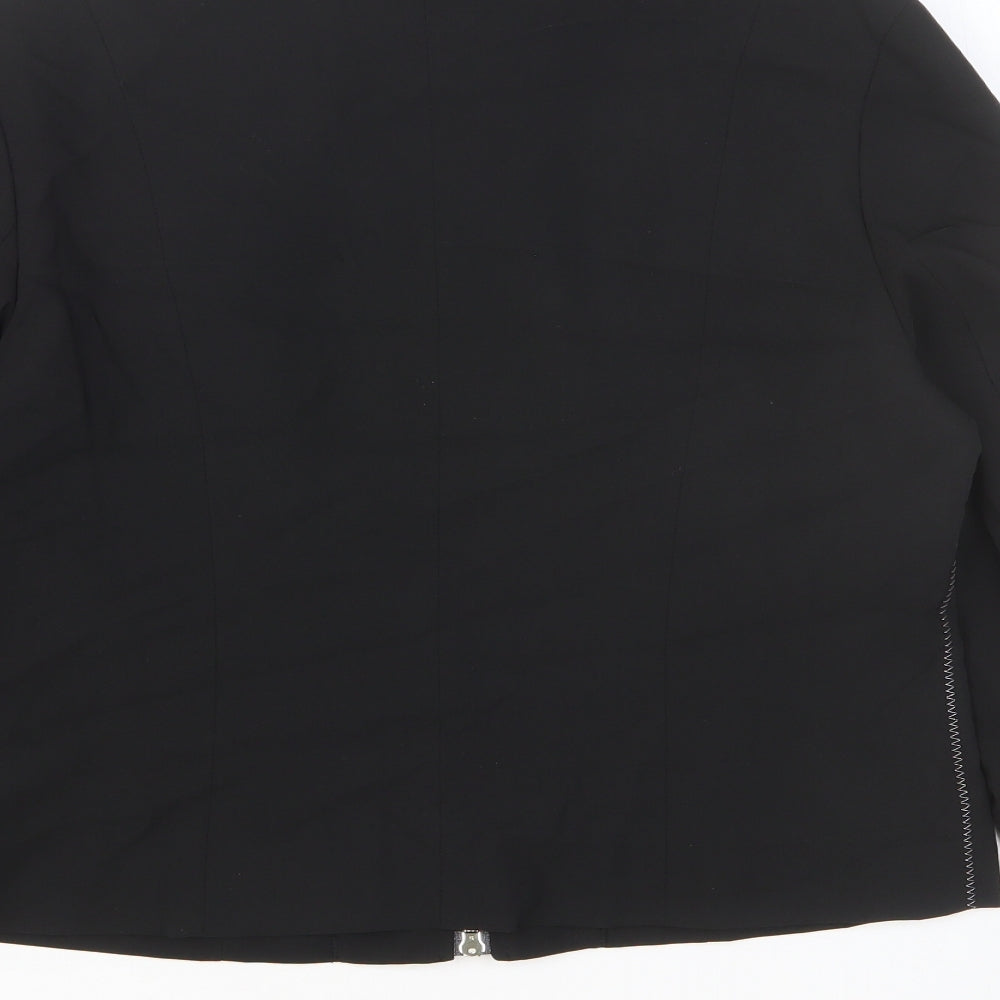 Apart Womens Black Jacket Size 14 Zip