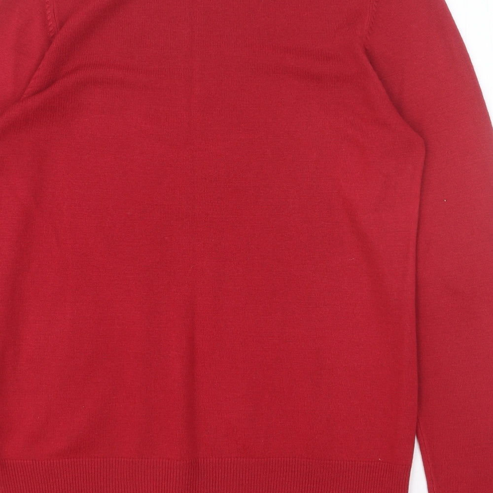 Womens UK Size 8 Marks and Spencer Red Pullover Jumper