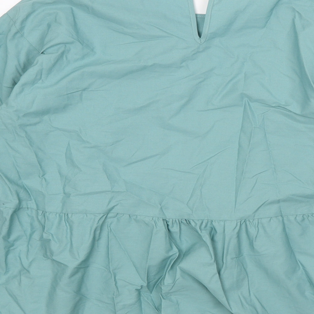Womens UK Size 12 Marks and Spencer Green Basic Blouse