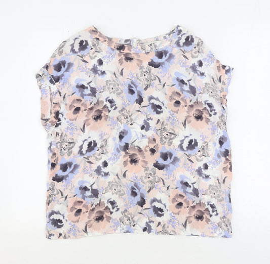 Womens UK Size 14 NEXT Multicoloured Basic Blouse