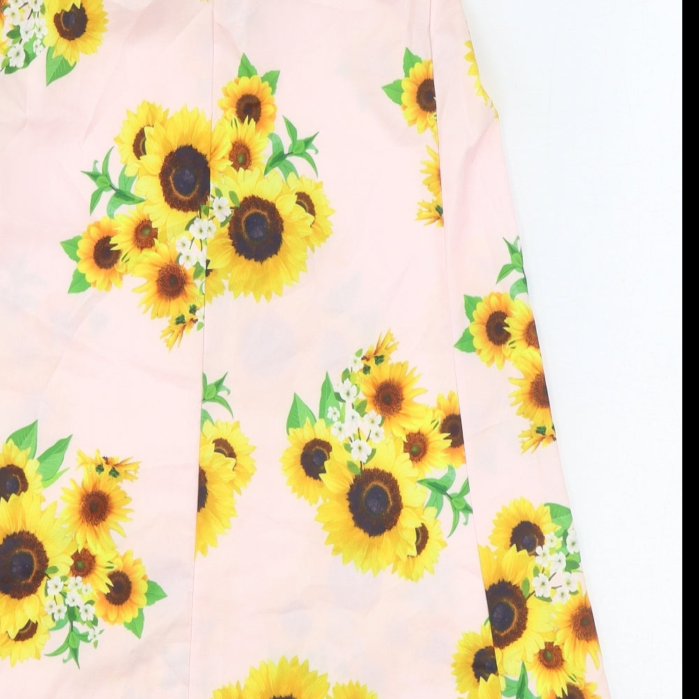 Womens UK Size S Preworn Yellow Camisole Tank