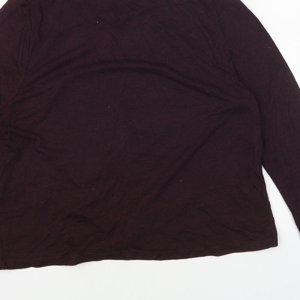 Womens UK Size 10 Red Herring Purple Cropped Blouse