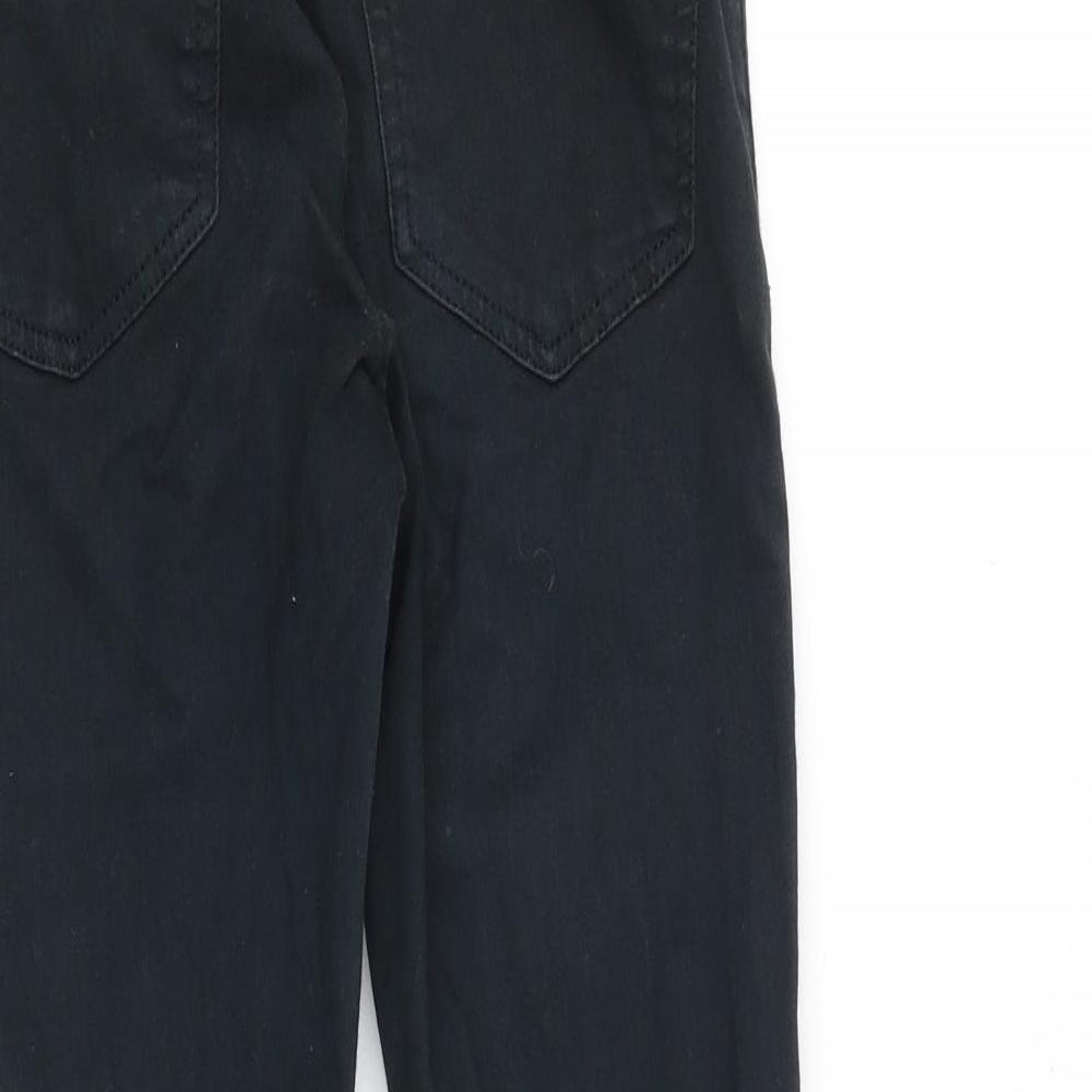 Topshop Womens Black Cotton Skinny Jeans Size 25 in Slim Zip