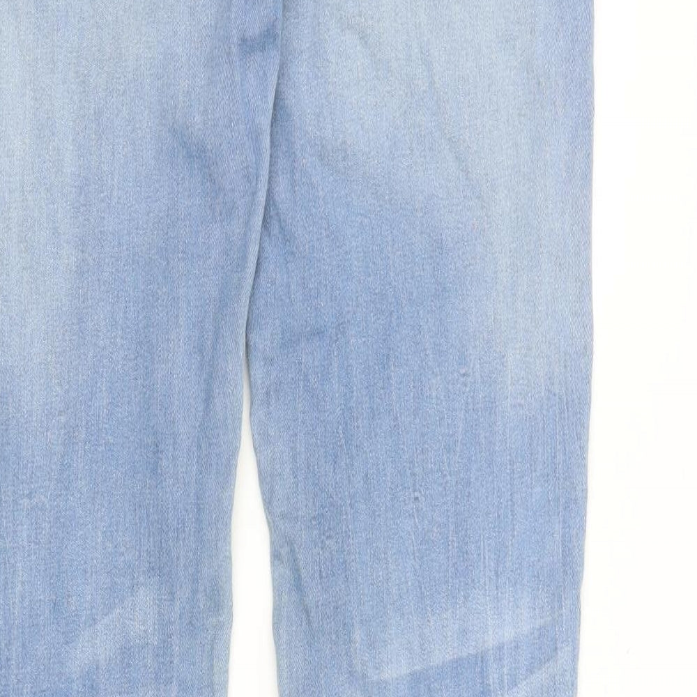 alcott Womens Blue Cotton Straight Jeans Size 30 in Slim Zip
