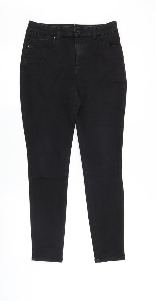 Womens UK Size 10 Blue 73 Slim Fit Skinny Black Jeans