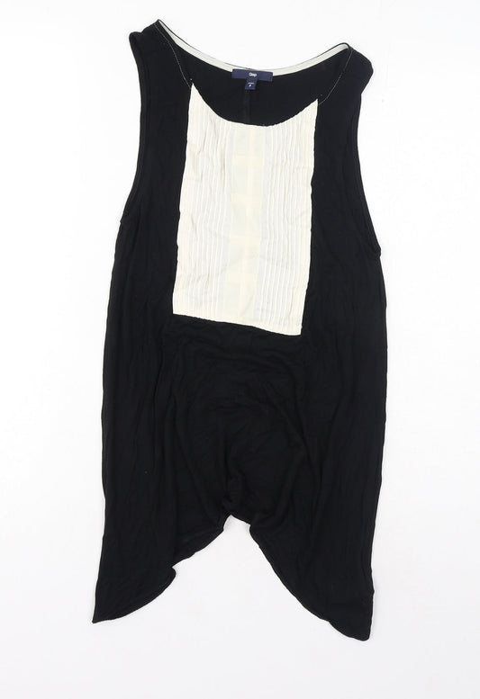 Womens UK Size S Gap Black Tunic Tank